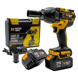 Chave de Impacto 21V 1/2" com 2 baterias e maleta Fasterr FST008