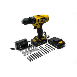 Furadeira Parafusadeira de Impacto 21V c/ 2 baterias + 24 Peças Fasterr - FST006