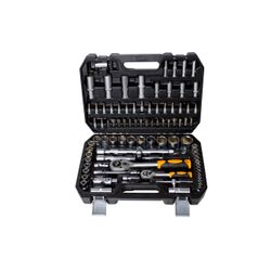 Jogo de Soquetes 1/4" e 1/2" com 94 peças e Maleta Fasterr FST002