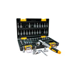 Jogo de Soquete 1/4" de 4 a 14mm com 57 Peças Fasterr FST001