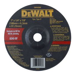 Disco de Desbaste 7"x1/4"x7/8" DEWALT DW44580
