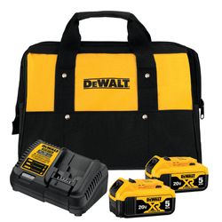 Kit 2 Baterias 20V MAX 5,0Ah com Carregador Bivolt e Bolsa DEWALT DCB205C2K-BR
