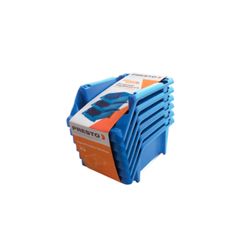 Kit com 6 Gavetas Plásticas Empilháveis Nº 3 Azul Presto 42016