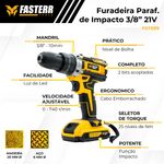 Furadeira Parafusadeira 38” 21V com 2 Baterias, 33 Acessorios e Maleta Fasterr FST009 13.jpg