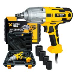 Chave de Impacto 1/2" 900W com Acessórios Fasterr FST057/FST059