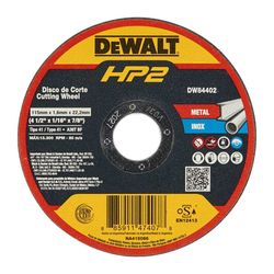 Disco de Corte HP2 4-1/2" x 1,6mm x 7/8" Tipo 41 DeWalt DW84402