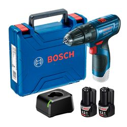 Parafusadeira e Furadeira de Impacto 3/8" 12V com 2 Baterias Bosch GSB 120-LI