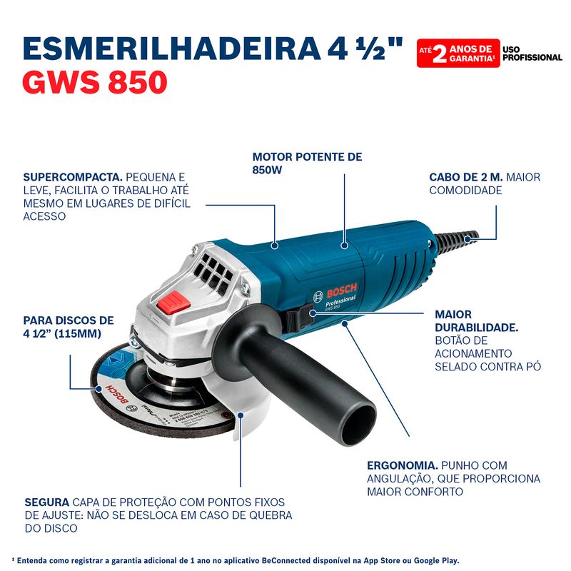 Esmerilhadeira Angular 4.12 850W Bosch GWS 850 6.jpg