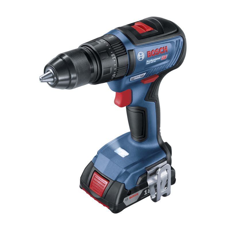 Parafusadeira Furadeira de Impacto 12 18V com 2 Baterias Bosch GSB 18V-50 2