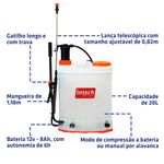 Pulverizador Costa 20L a Bateria Intech Machine GPM2000 2