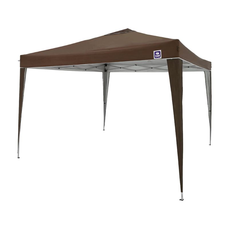 Tenda-Gazebo-Dobravel-3x3m-em-Poliester-Marrom-Bel-Lazer-1