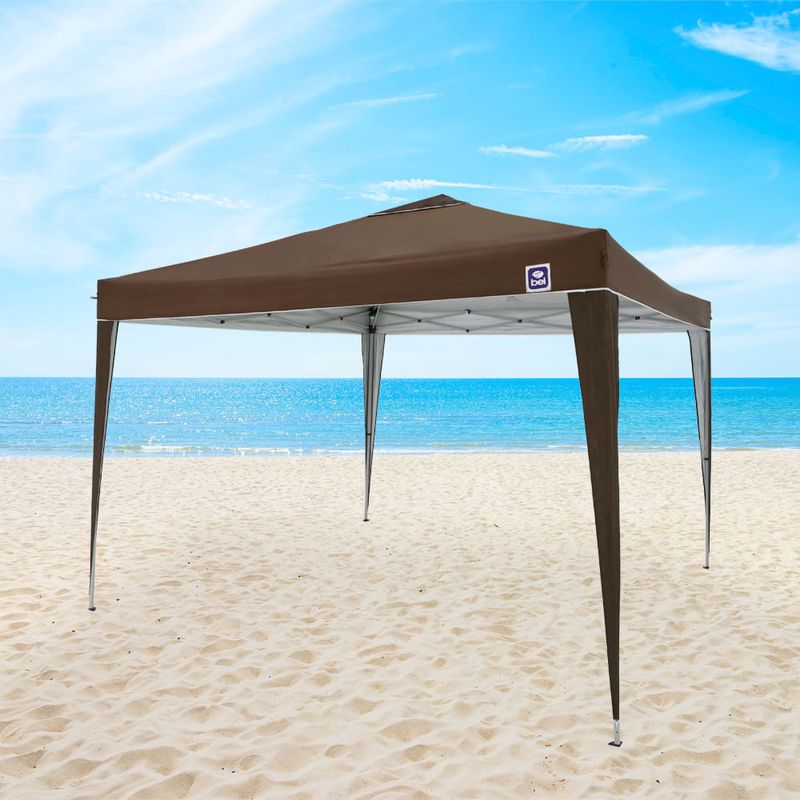 Tenda-Gazebo-Dobravel-3x3m-em-Poliester-Marrom-Bel-Lazer-2