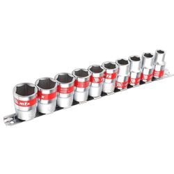 Jogo De Soquete Spline 1/2" Pol. 10 A 22mm 10 Peças CRV MTX 135979