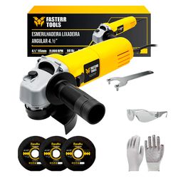 Kit Esmerilhadeira Angular 820w 110V FST043 c/ 3 Discos de Corte e Acessórios