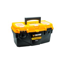 Caixa Plástica para Ferramentas 13” Fasterr com Bandeja Removível e Travas Reforçadas FST091