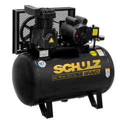 Compressor de Ar 10PCM 100 Litros Schulz Bravo CSL10BR Bivolt Monofásico