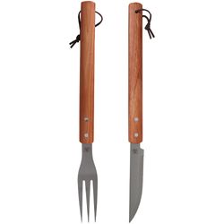 Kit para Churrasco Cabo de Madeira 2 Peças Bel | Estilo rústico
